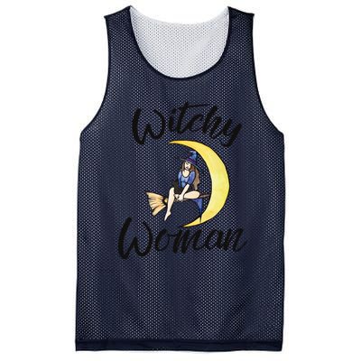 Witchy Halloween Gift Mesh Reversible Basketball Jersey Tank