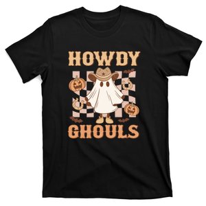 Western Howdy Ghouls Pumpkin Cowboy Cowgirl Halloween Gift T-Shirt