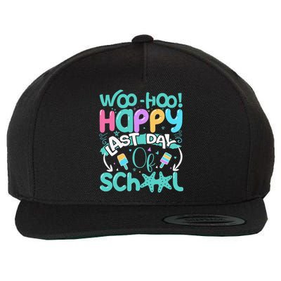 Woo Hoo Happy Last Day Of School Fun Teacher Student Wool Snapback Cap