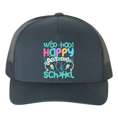 Woo Hoo Happy Last Day Of School Fun Teacher Student Yupoong Adult 5-Panel Trucker Hat