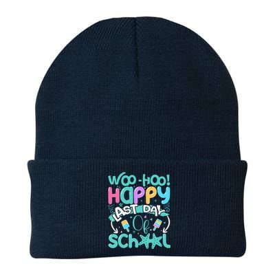 Woo Hoo Happy Last Day Of School Fun Teacher Student Knit Cap Winter Beanie