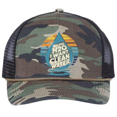 We Had H2o I Want Cleaning Water The Cleanest Water Retro Rope Trucker Hat Cap