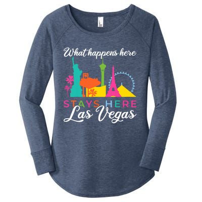 What happens here stays here Las Vegas Women's Perfect Tri Tunic Long Sleeve Shirt