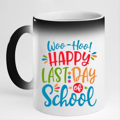 Woo Hoo Happy Last Day Of School 11oz Black Color Changing Mug