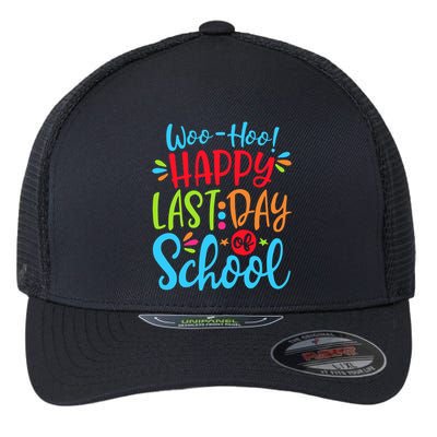 Woo Hoo Happy Last Day Of School Flexfit Unipanel Trucker Cap