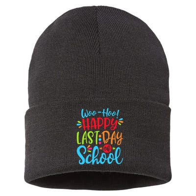 Woo Hoo Happy Last Day Of School Sustainable Knit Beanie