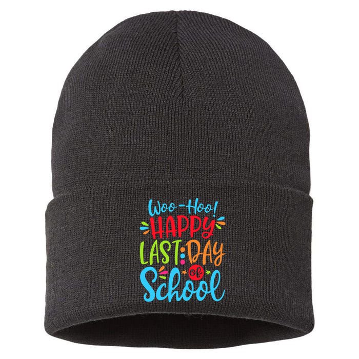 Woo Hoo Happy Last Day Of School Sustainable Knit Beanie