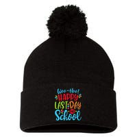 Woo Hoo Happy Last Day Of School Pom Pom 12in Knit Beanie