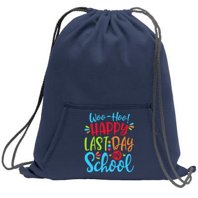 Woo Hoo Happy Last Day Of School Sweatshirt Cinch Pack Bag