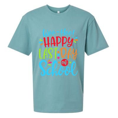 Woo Hoo Happy Last Day Of School Sueded Cloud Jersey T-Shirt