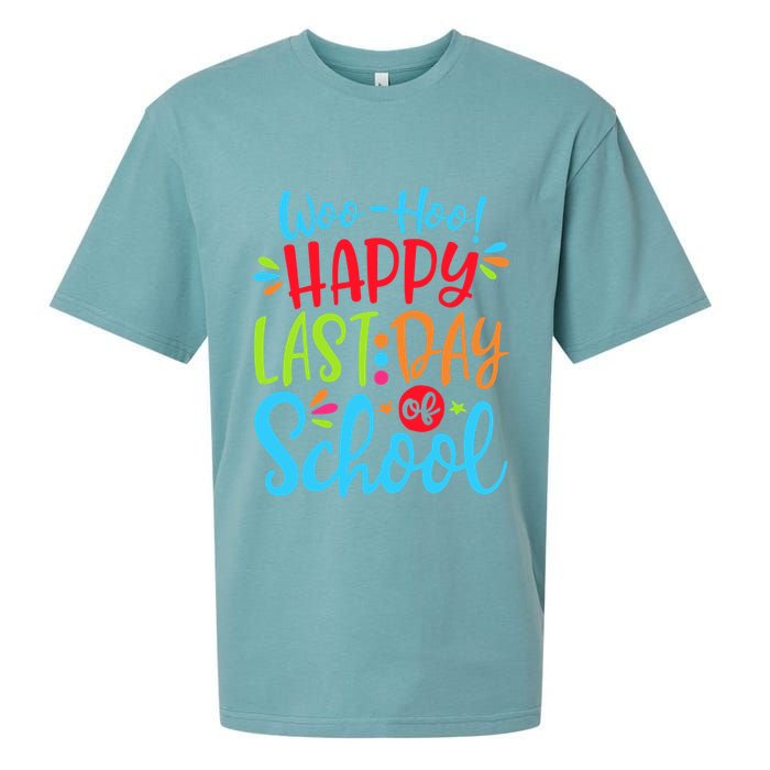 Woo Hoo Happy Last Day Of School Sueded Cloud Jersey T-Shirt