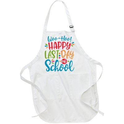 Woo Hoo Happy Last Day Of School Full-Length Apron With Pockets