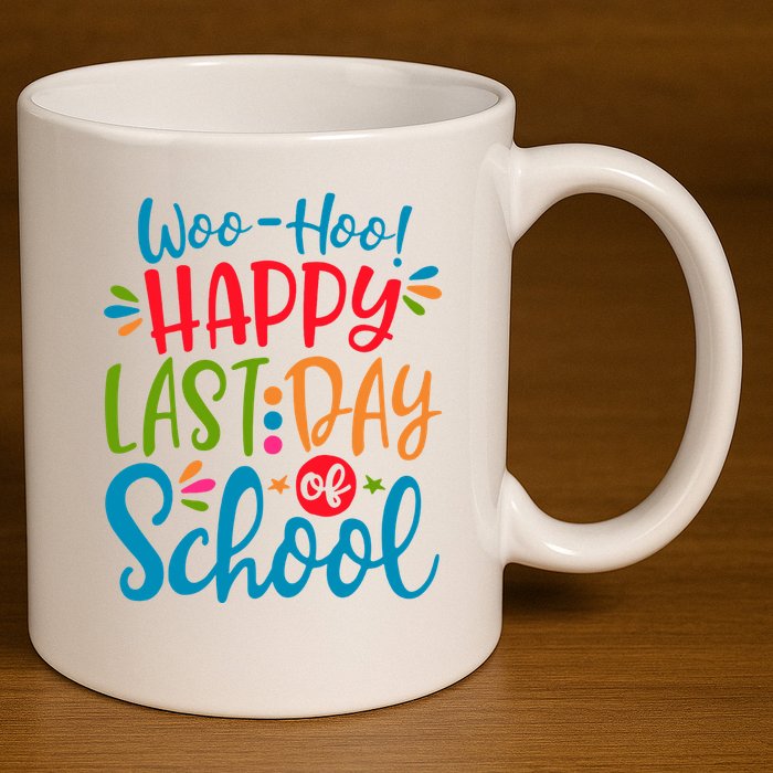 Woo Hoo Happy Last Day Of School 11oz C Handle Ceramic Mug