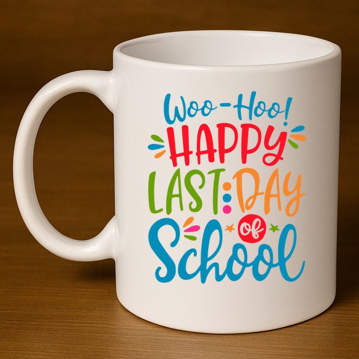 Woo Hoo Happy Last Day Of School 11oz C Handle Ceramic Mug