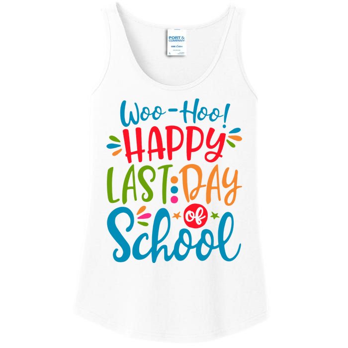 Woo Hoo Happy Last Day Of School Ladies Essential Tank