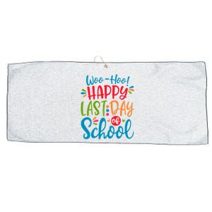 Woo Hoo Happy Last Day Of School Large Microfiber Waffle Golf Towel