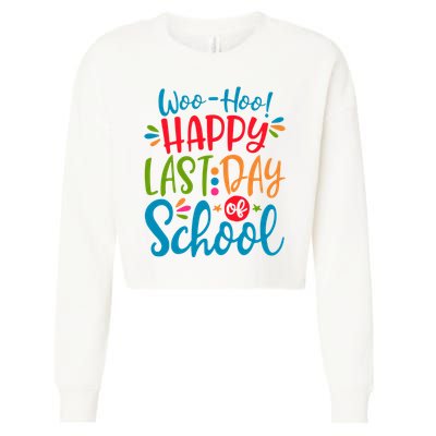 Woo Hoo Happy Last Day Of School Cropped Pullover Crew