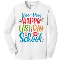 Woo Hoo Happy Last Day Of School Kids Long Sleeve Shirt