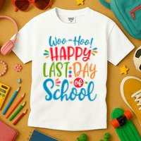 Woo Hoo Happy Last Day Of School Kids T-Shirt