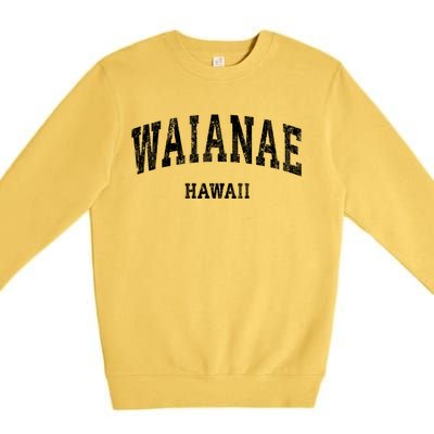 Waianae Hawaii Hi Vintage Varsity Sports Premium Crewneck Sweatshirt