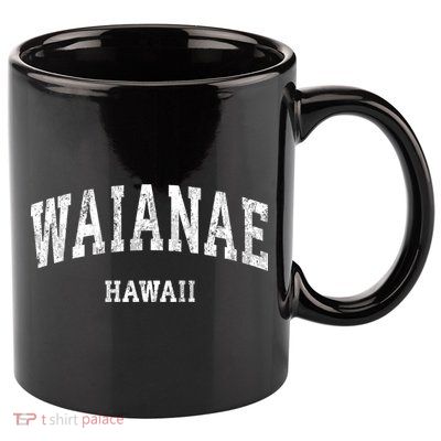 Waianae Hawaii Hi Vintage Varsity Sports 11oz C Handle Ceramic Mug