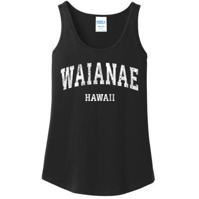 Waianae Hawaii Hi Vintage Varsity Sports Ladies Essential Tank