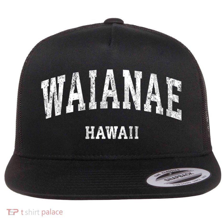 Waianae Hawaii Hi Vintage Varsity Sports Flatbill Hat