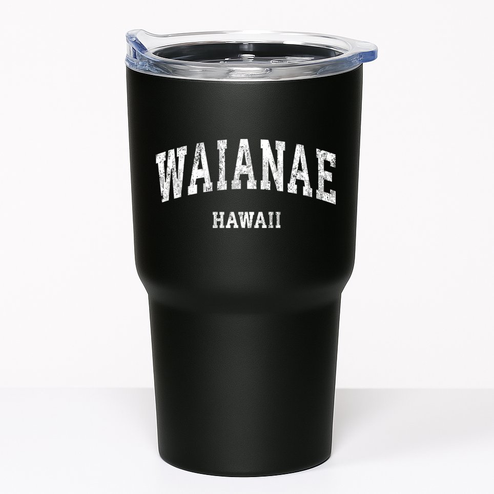 Waianae Hawaii Hi Vintage Varsity Sports Tumbler