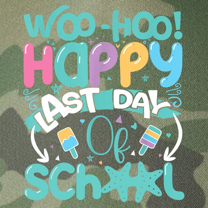 Woo Hoo Happy Last Day Of School Fun Teacher Student Legacy Tie Dye Trucker Hat