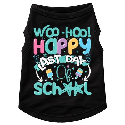 Woo Hoo Happy Last Day Of School Fun Teacher Student Doggie Tank