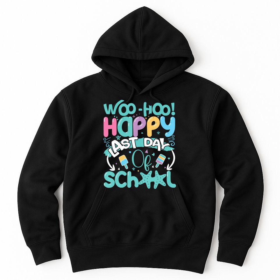 Woo Hoo Happy Last Day Of School Fun Teacher Student Hoodie