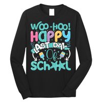 Woo Hoo Happy Last Day Of School Fun Teacher Student Long Sleeve Shirt