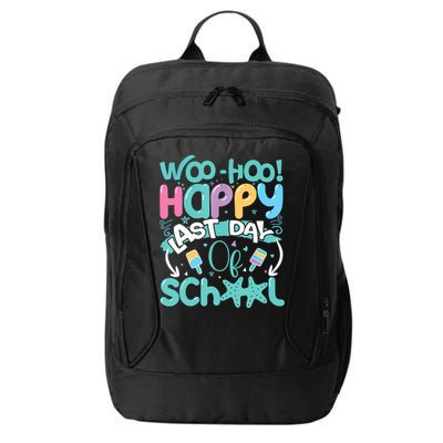 Woo Hoo Happy Last Day Of School Fun Teacher Student City Backpack