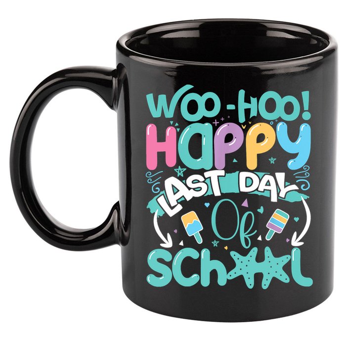 Woo Hoo Happy Last Day Of School Fun Teacher Student 11oz C Handle Ceramic Mug
