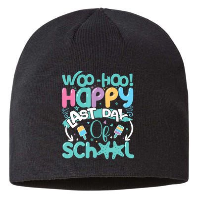 Woo Hoo Happy Last Day Of School Fun Teacher Student Sustainable Beanie