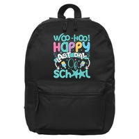 Woo Hoo Happy Last Day Of School Fun Teacher Student 16 in Basic Backpack