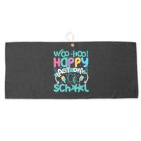 Woo Hoo Happy Last Day Of School Fun Teacher Student Large Microfiber Waffle Golf Towel