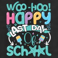 Woo Hoo Happy Last Day Of School Fun Teacher Student Large Microfiber Waffle Golf Towel