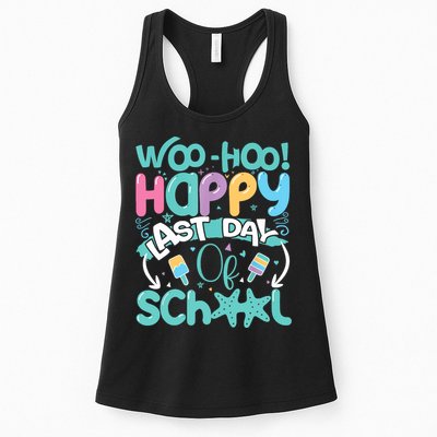Woo Hoo Happy Last Day Of School Fun Teacher Student Womens Tank Top