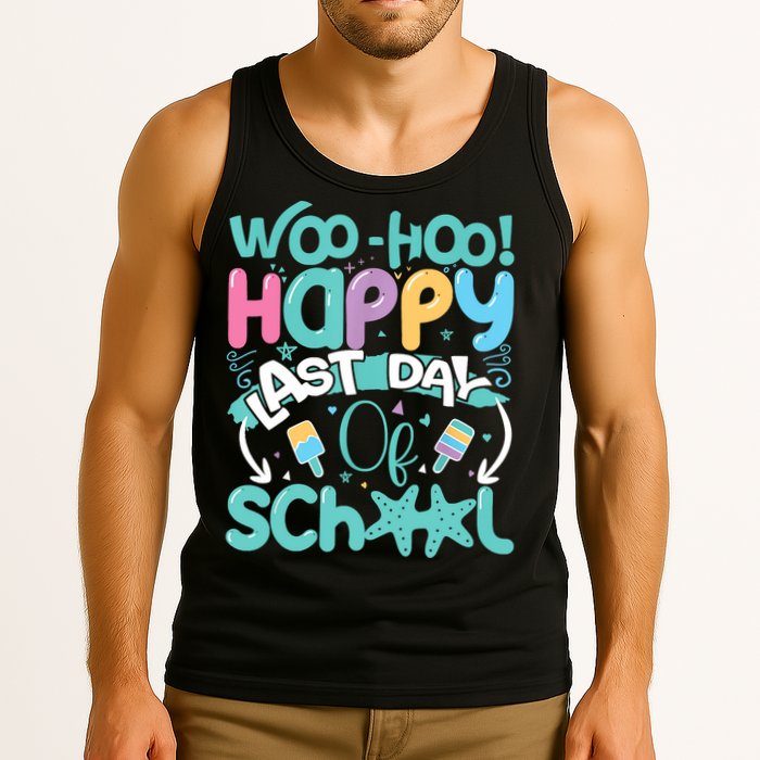 Woo Hoo Happy Last Day Of School Fun Teacher Student Tank Top