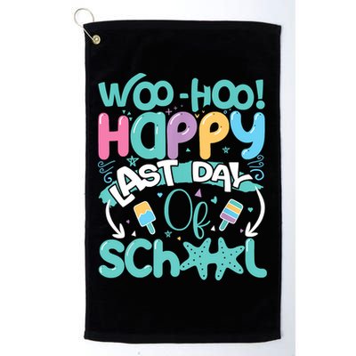 Woo Hoo Happy Last Day Of School Fun Teacher Student Golf Towel