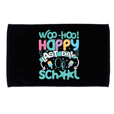 Woo Hoo Happy Last Day Of School Fun Teacher Student Microfiber Hand Towel