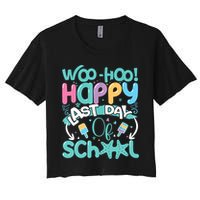 Woo Hoo Happy Last Day Of School Fun Teacher Student Crop Top