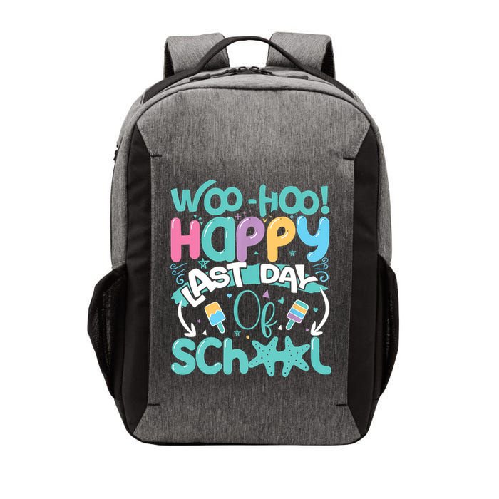 Woo Hoo Happy Last Day Of School Fun Teacher Student Vector Backpack