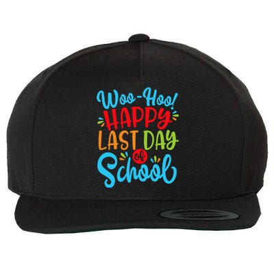 Woo Hoo Happy Last Day Of School Fun Teacher Student Wool Snapback Cap