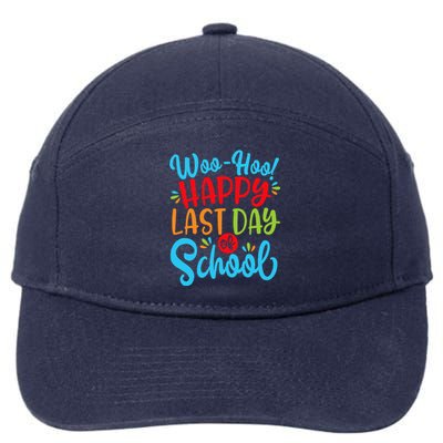 Woo Hoo Happy Last Day Of School Fun Teacher Student 7-Panel Snapback Hat