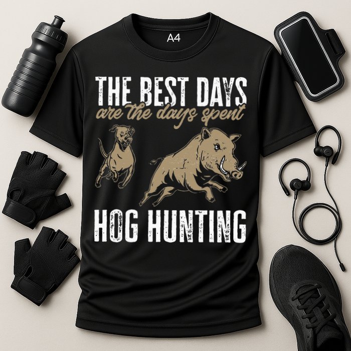 Wild Hog Hunting Dog Boar Hunting Cooling Performance Crew T-Shirt