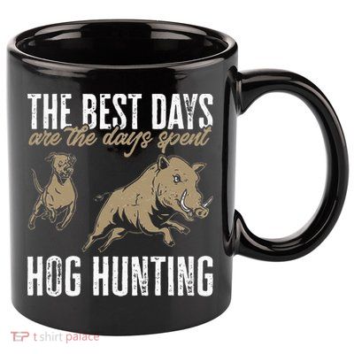 Wild Hog Hunting Dog Boar Hunting 11oz C Handle Ceramic Mug