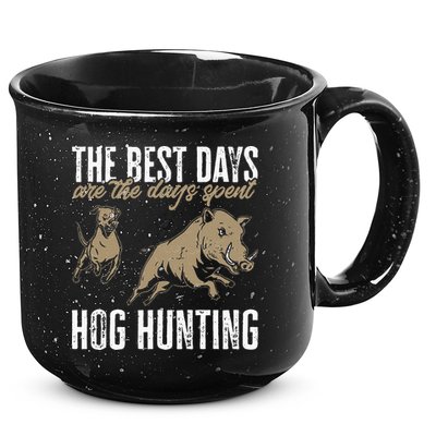 Wild Hog Hunting Dog Boar Hunting 15oz Campfire Ceramic Mug