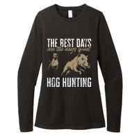 Wild Hog Hunting Dog Boar Hunting Womens CVC Long Sleeve Shirt